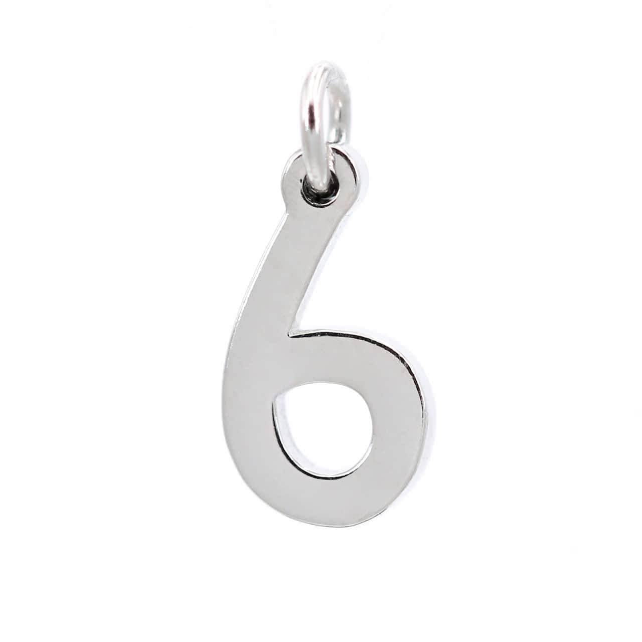 12 Pack: Sterling Silver Number Charm by Bead Landing™